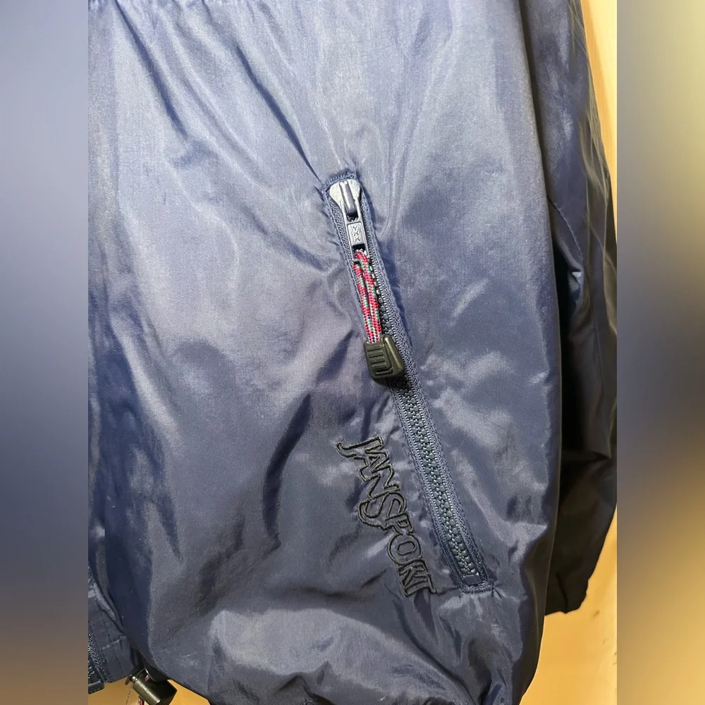 Men’s Pepsi Jansport‎ Navy Blue Zip Up Windbreaker Jacket Size XL .